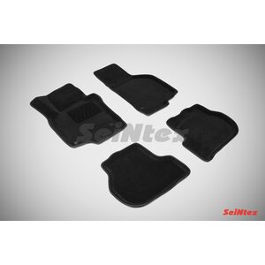 3D ворсовые коврики для SEAT Leon II (2005-2012) Черные