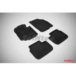 3D ворсовые коврики для FIAT Sedici (2006-) Черные