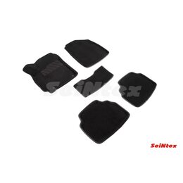 3D ворсовые коврики для KIA Seltos (2020-) Черные